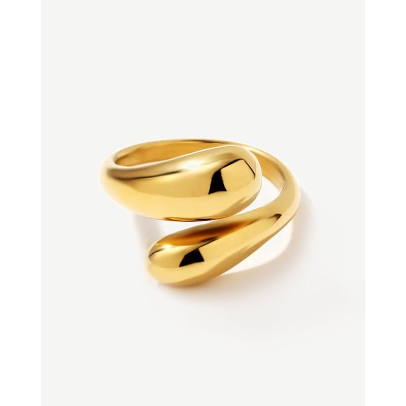 Thumbnail of Chunky Double Dome 14K Gold Ring image