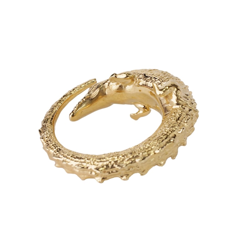 Thumbnail of Chunky Kroko Delios Crocodile Ring- Gold image
