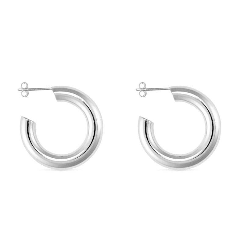 Thumbnail of Chunky Sterling Silver Hoop Earrings image