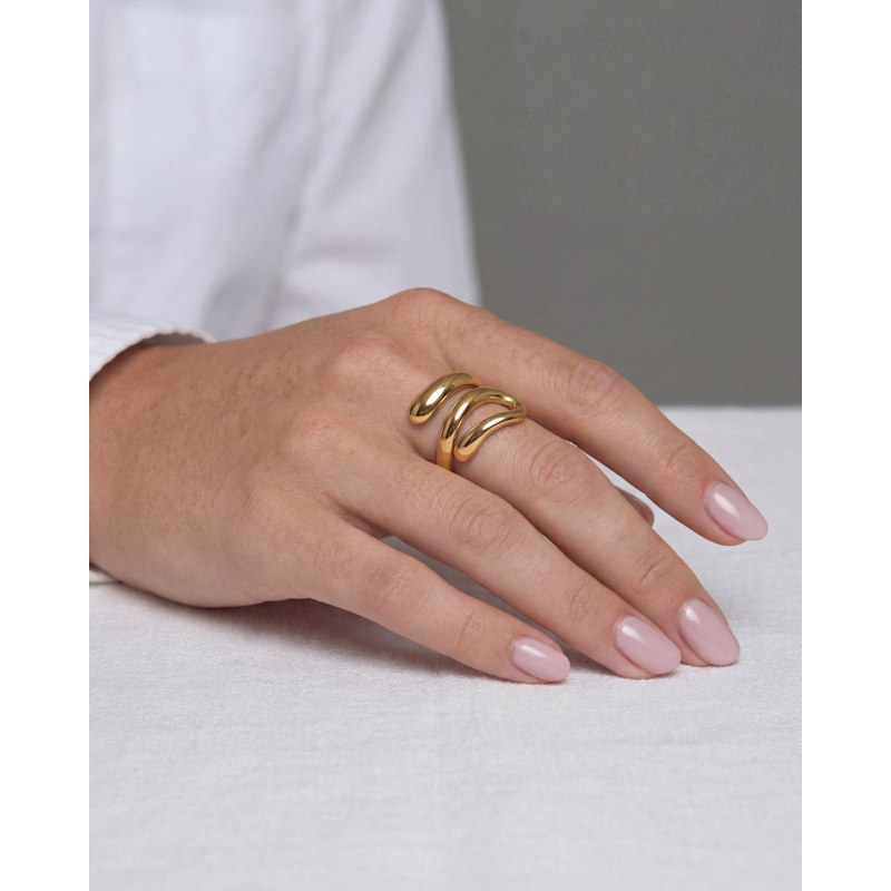 Thumbnail of Chunky Wrap Wave 14K Gold Ring image