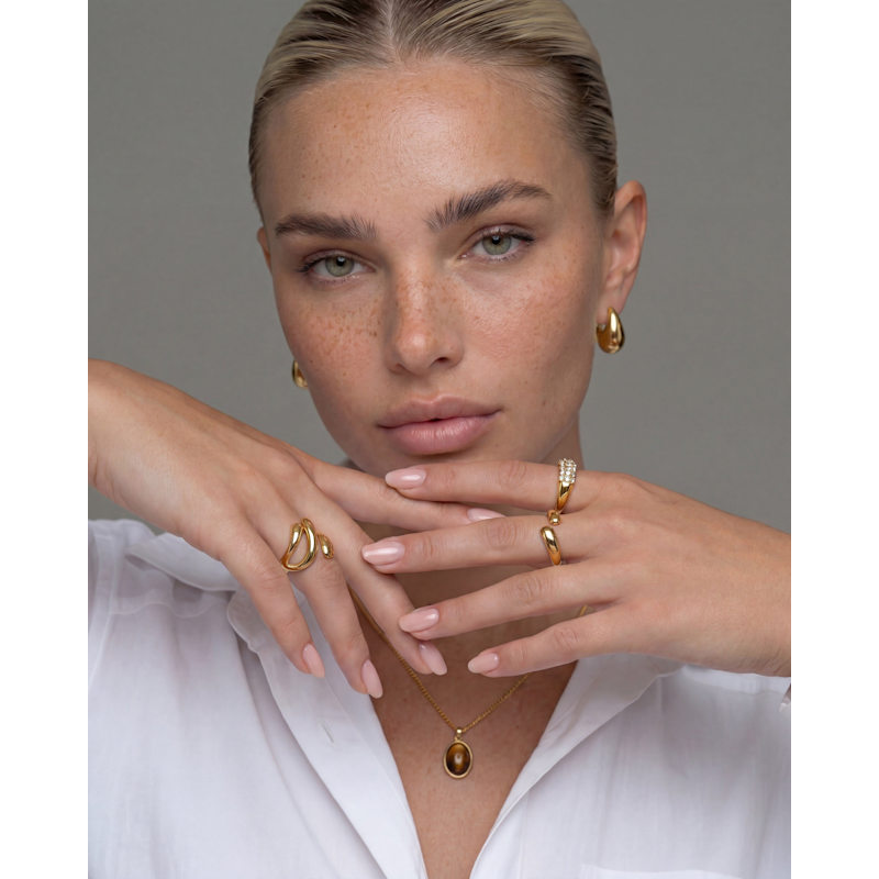 Thumbnail of Chunky Wrap Wave 14K Gold Ring image