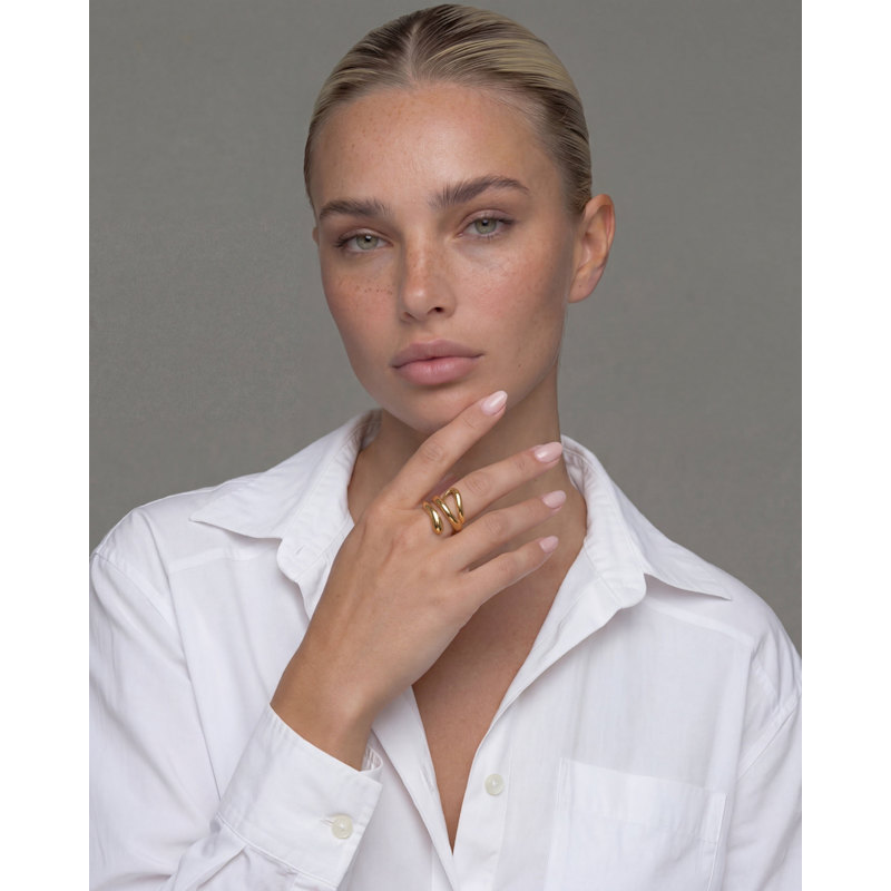 Thumbnail of Chunky Wrap Wave 14K Gold Ring image