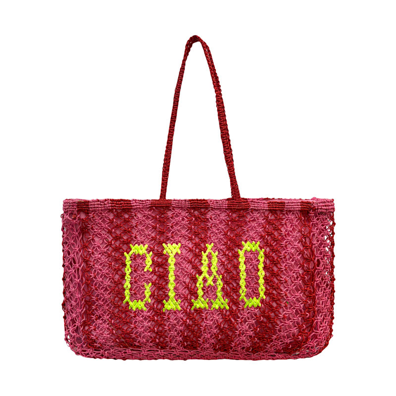 Thumbnail of Ciao Pink Jute Bag image