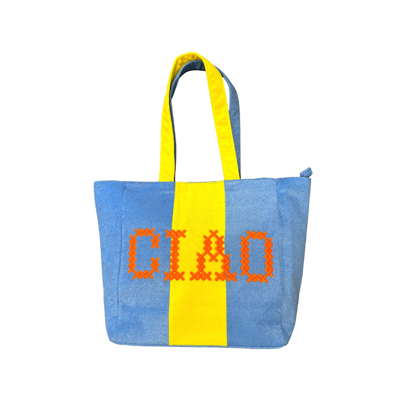 Thumbnail of Ciao Terry Towel Blue Tote image