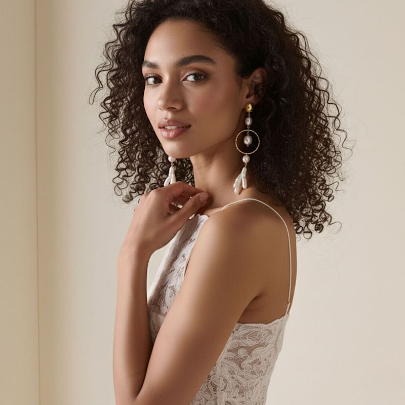 Thumbnail of Ciara Pearl Dangle Earrings image