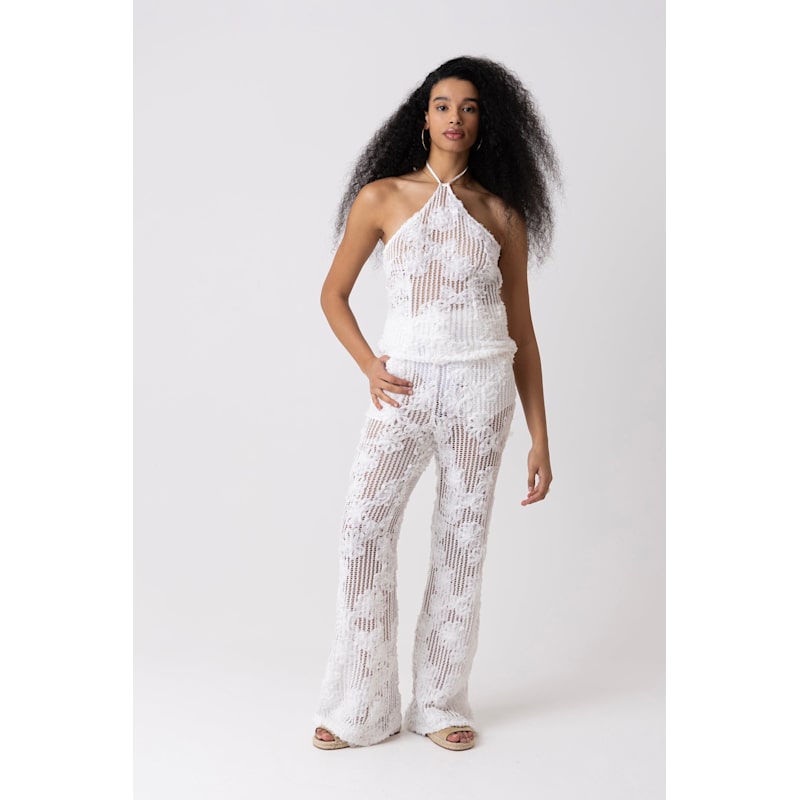 Cici White Crochet Floral Lace Top | AMY LYNN | Wolf & Badger