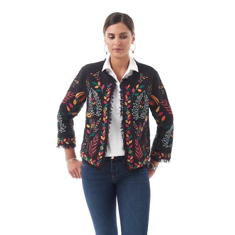 Thumbnail of Cotton Embroidered Jacket In Black image