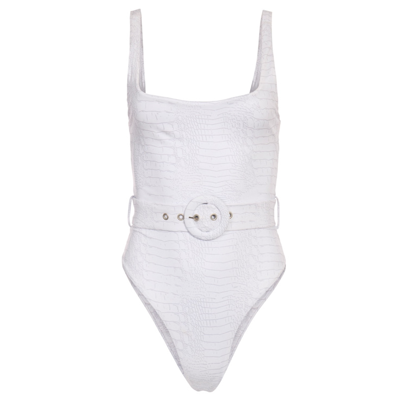 Thumbnail of Cindy One-Piece In White Snakeskin image