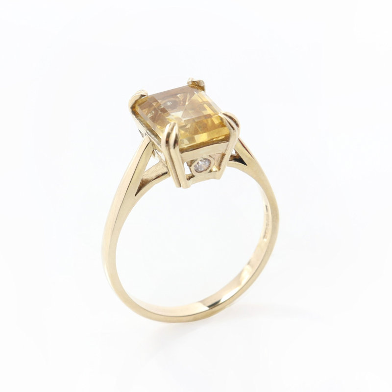 Thumbnail of Citrine And Diamond Ring In Gold image