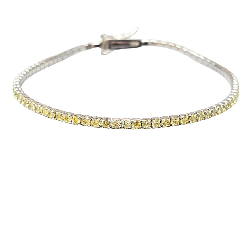 Thumbnail of Citrine Gemstone Silver Tennis Bracelet image