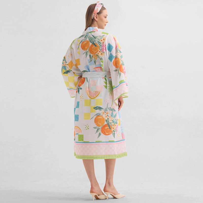 Thumbnail of Orange Garden Statement Kimono image