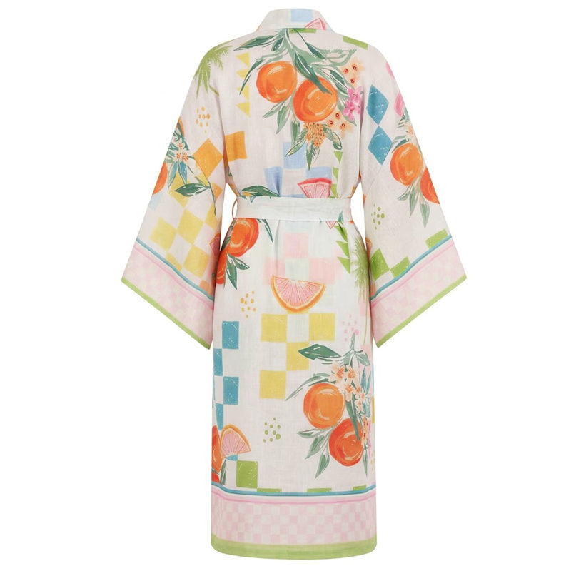 Thumbnail of Orange Garden Statement Kimono image