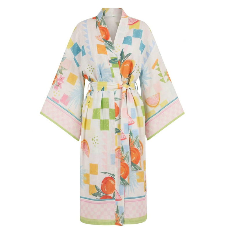 Thumbnail of Orange Garden Statement Kimono image