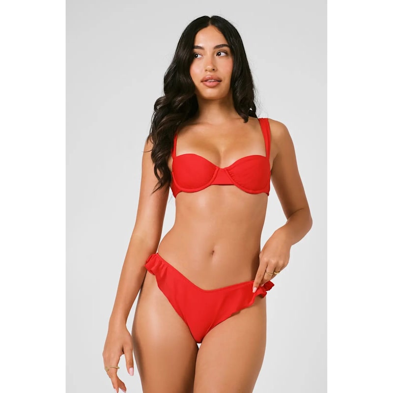 Thumbnail of Elsie Ruffled Cheeky Bottoms / Red Hot Gloss image