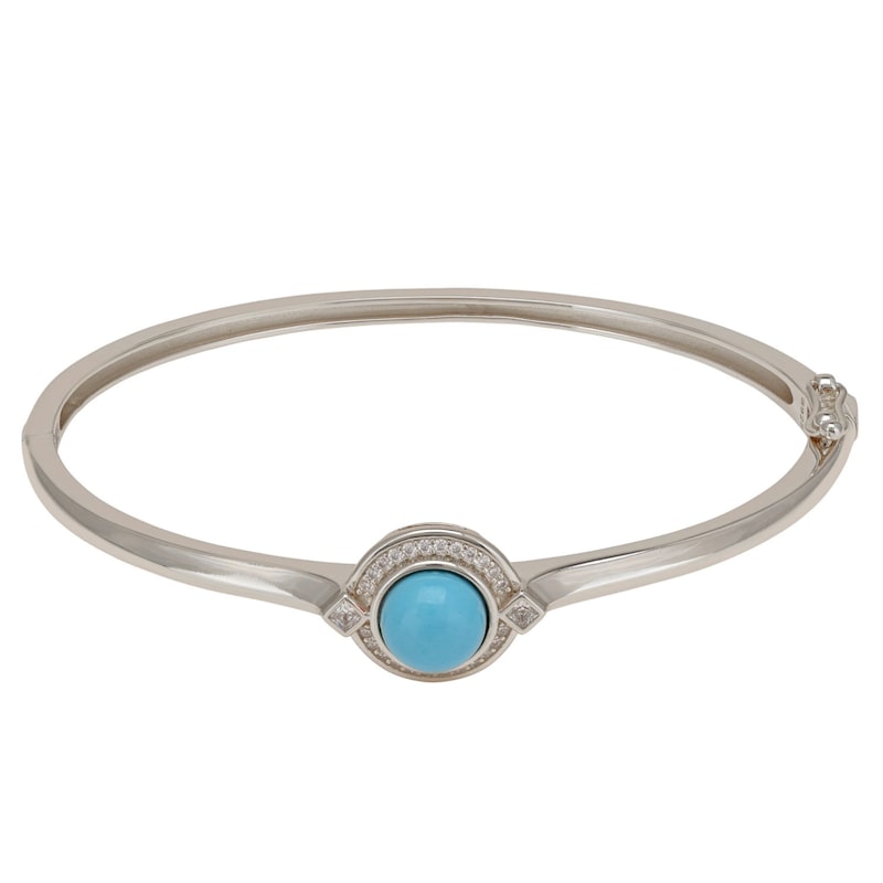 Thumbnail of Clara Bow Bangle Turquoise Silver image