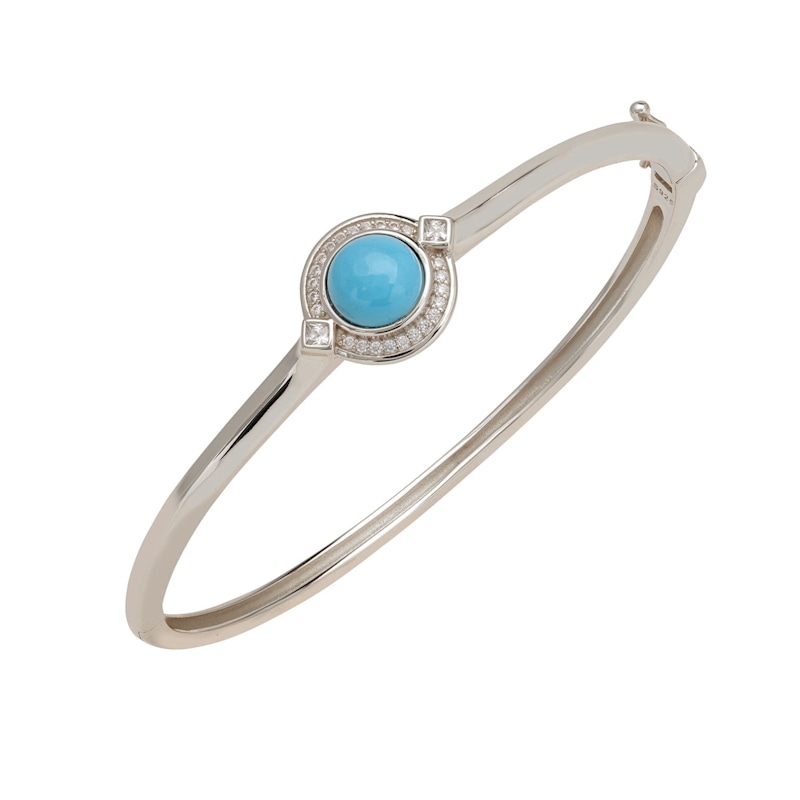 Thumbnail of Clara Bow Bangle Turquoise Silver image