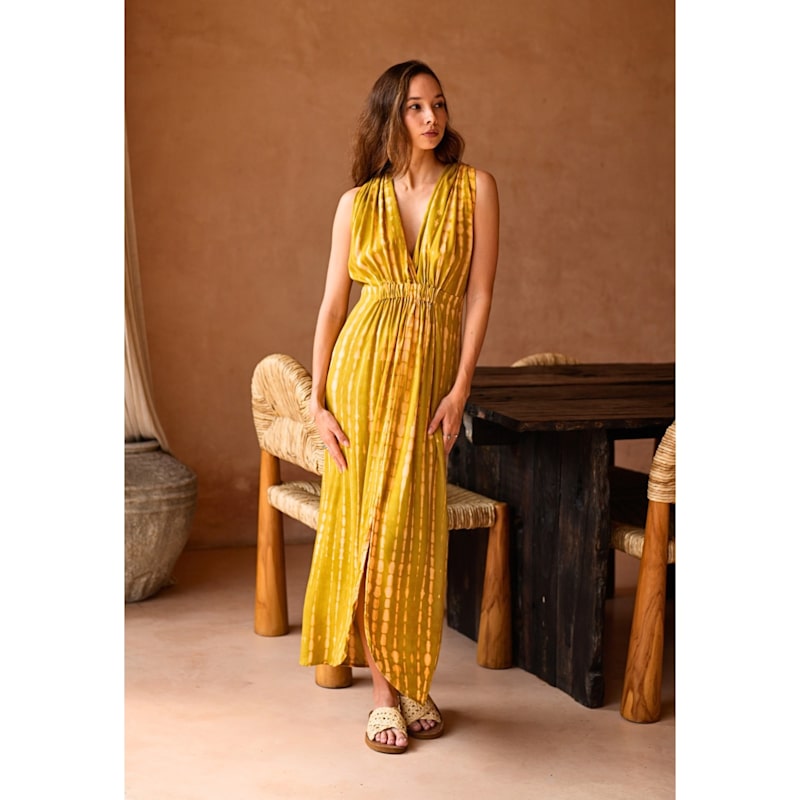 Thumbnail of Clara Maxi Slip Dress In Lemongrass image