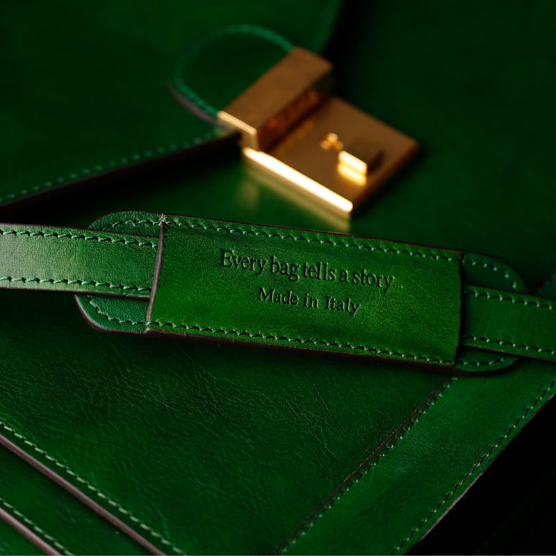 Thumbnail of Classic Design Leather Briefcase - The Magus - Green image