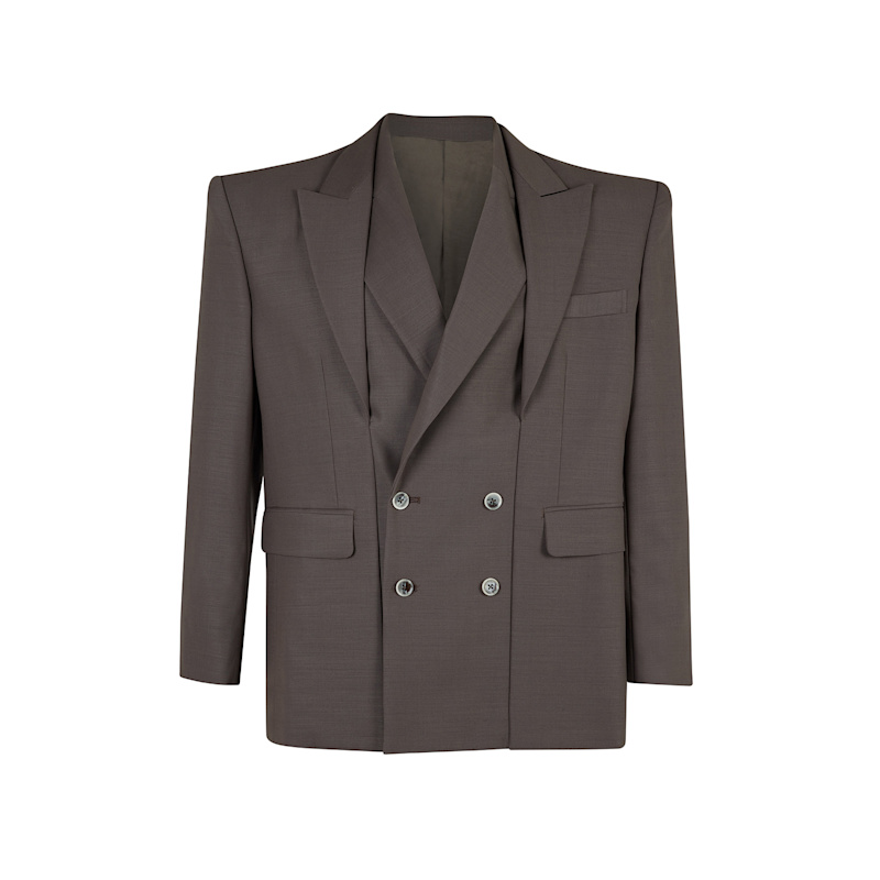 Thumbnail of Classic Double Breasted Tailored Jacket Montana's Brown image