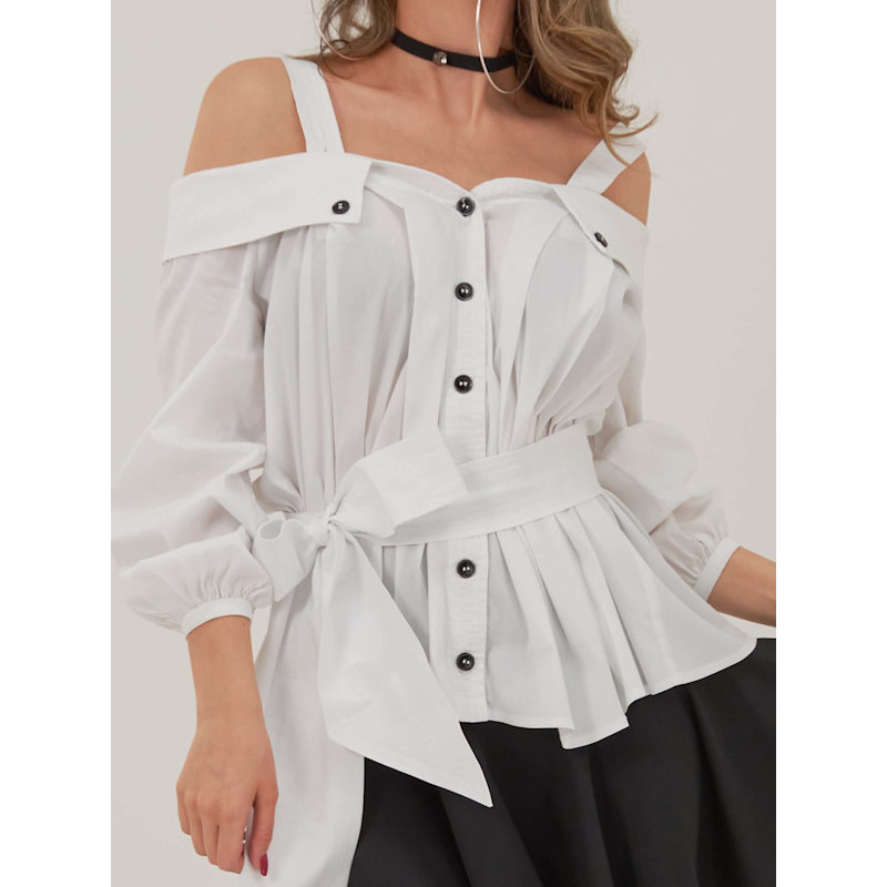 Thumbnail of Classic Innovation Poplin Off-Shoulder Shirt image