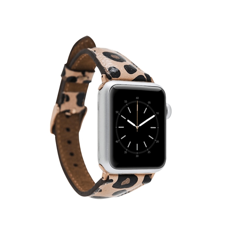 Thumbnail of Classic Leopard Print Leather Apple Watch Band - Dallas image