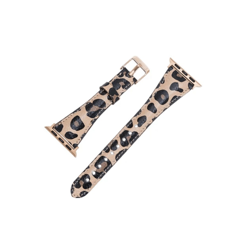 Thumbnail of Classic Leopard Print Leather Apple Watch Band - Dallas image