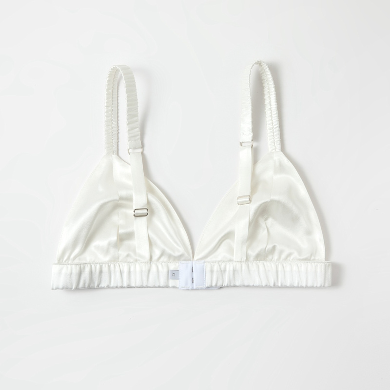 Thumbnail of Classic Pure Silk Bralette - White image