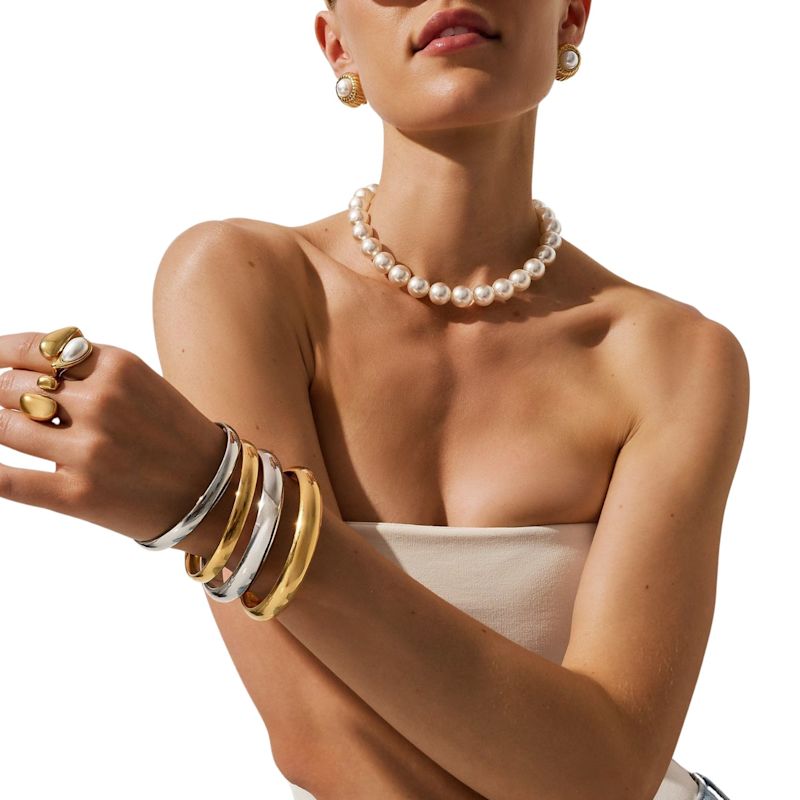 Thumbnail of Classic 12Mm Round Bangle In Silver image