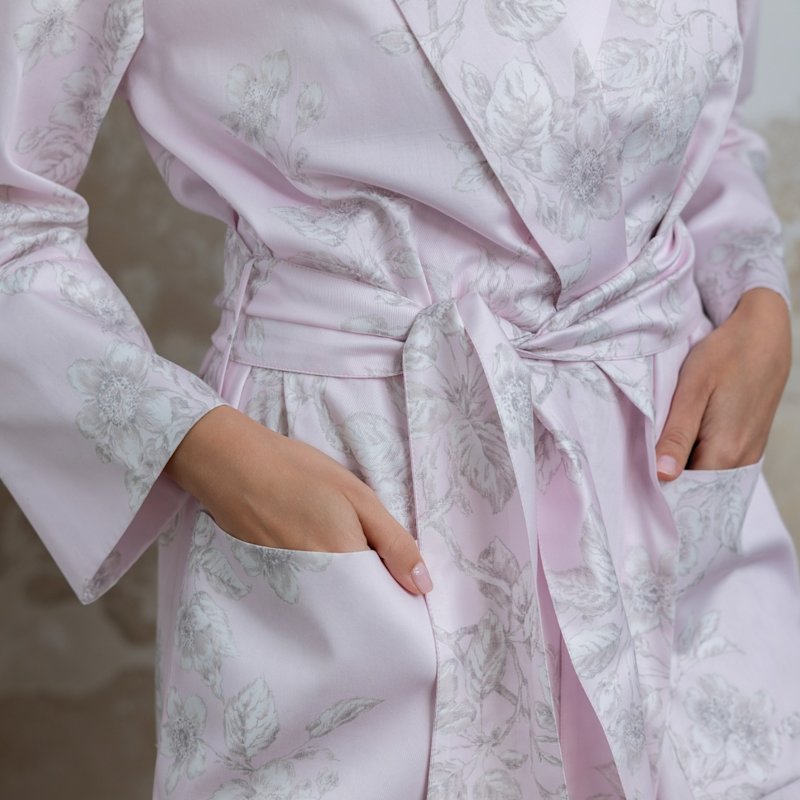 Thumbnail of Classic Sateen Bathrobe Eden Primrose Pink image
