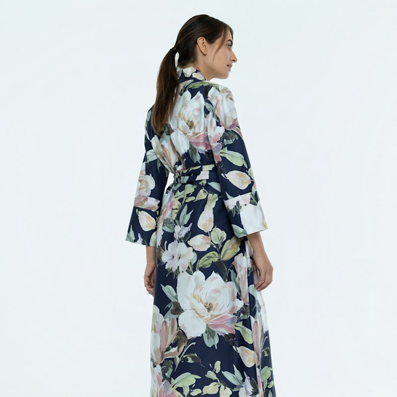 Thumbnail of Classic Sateen Bathrobe Harmony Dark Blue image