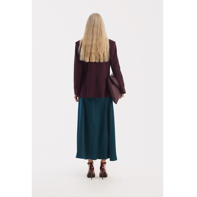 Thumbnail of Classic Tailored Double-Breasted Blazer – Wine image