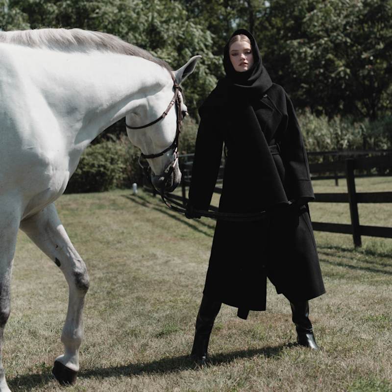 Thumbnail of Claudia Scarf Coat Black image