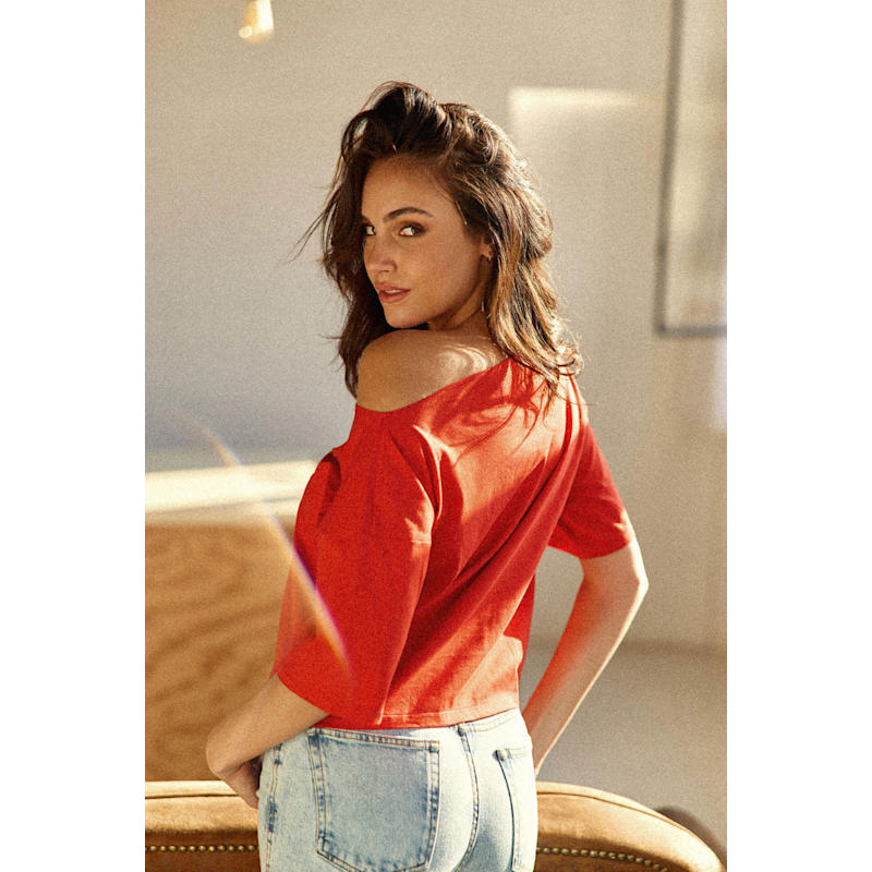 Thumbnail of Cléo Asymmetrical T-Shirt Red image
