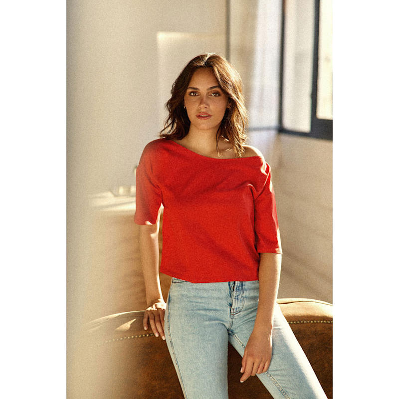 Thumbnail of Cléo Asymmetrical T-Shirt Red image