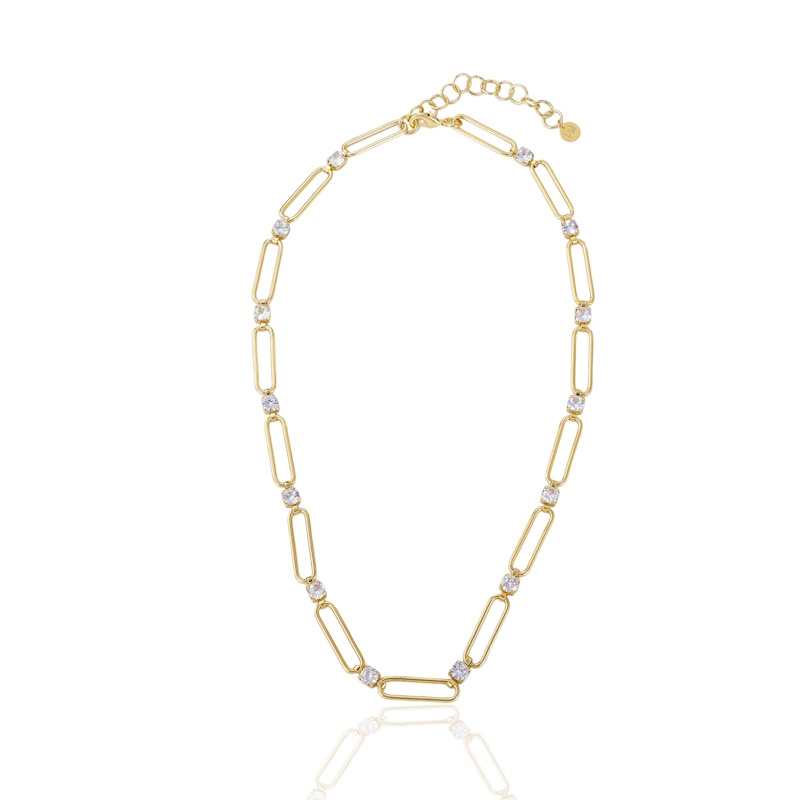 Thumbnail of Clear Crystal Link Necklace image
