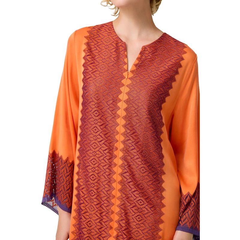 Thumbnail of Clementine Silk Zippered Dress Orange image