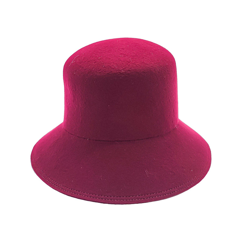 Thumbnail of Bordeaux Wool Felt Rolling Cloche image