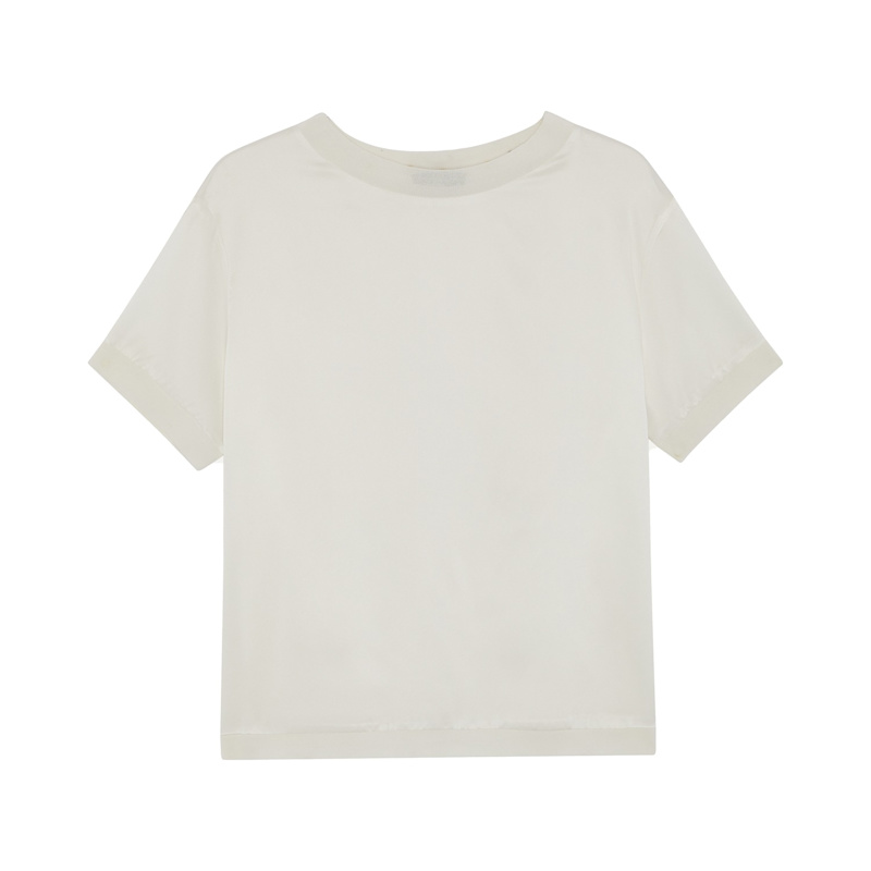 Thumbnail of Cloe Silk T-Shirt - Ivory image