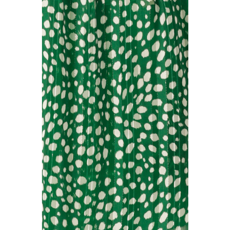 Thumbnail of Cloudland Wrap Dress In Green White Spot image
