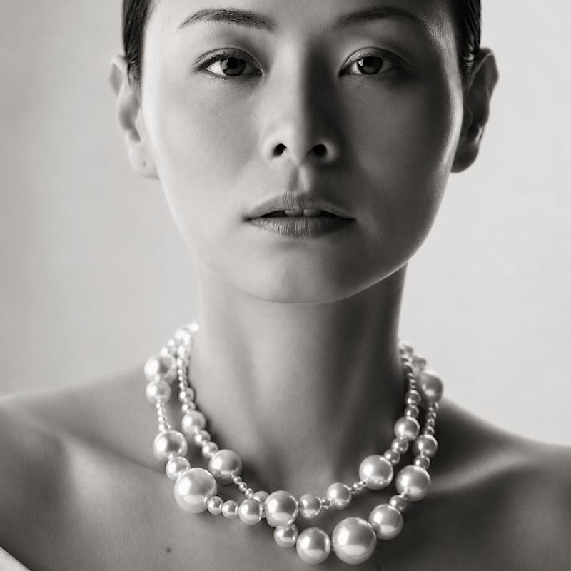 Thumbnail of Cluster Double Strand Pearl Necklace image