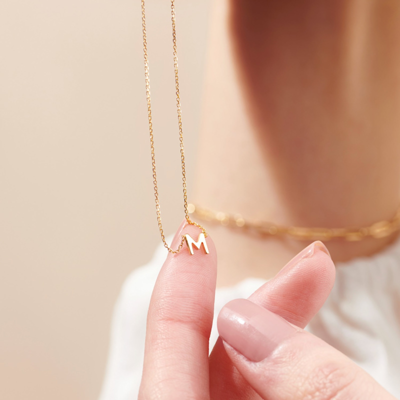 Thumbnail of 9Ct Solid Gold Petite Initial Necklace image