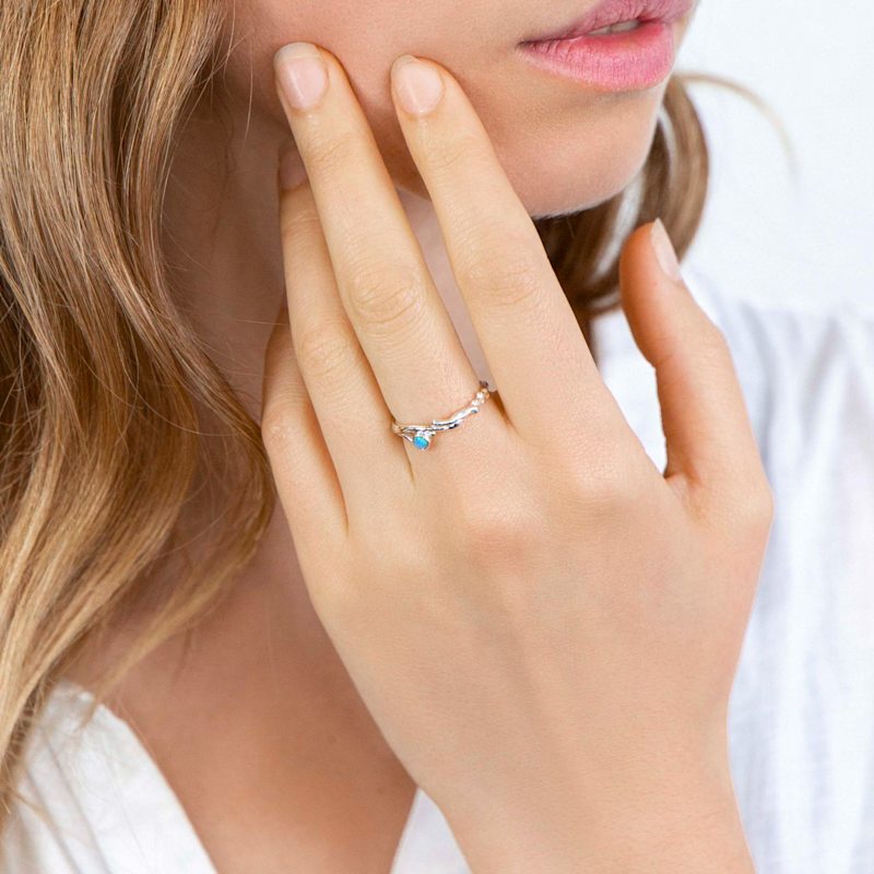 Thumbnail of Coastal Blue Opal Ring image
