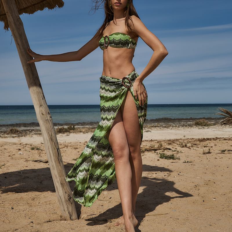 Thumbnail of Coastal Forests Broderie Beach Sarong image