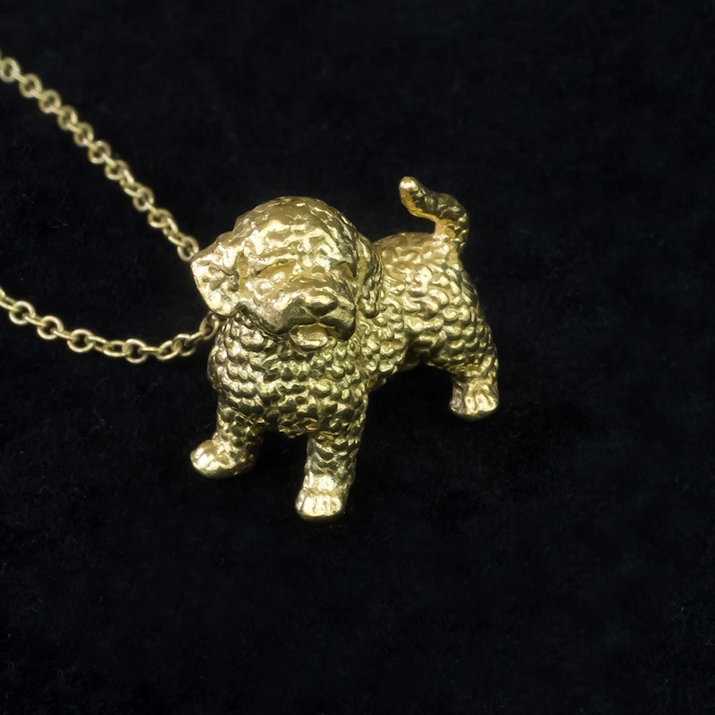 Thumbnail of Cockapoo Pendant Eighteen Carat Gold On Solid Sterling Silver image