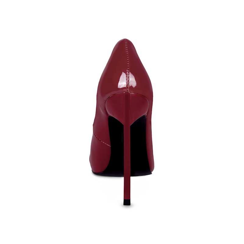 Thumbnail of Cocktail Buckle Embellished Stiletto Pump Shoes In Burgundy By Rag & Co image