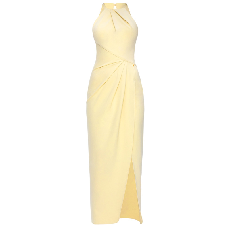 Thumbnail of Cocktail Draped Dress Yellow image