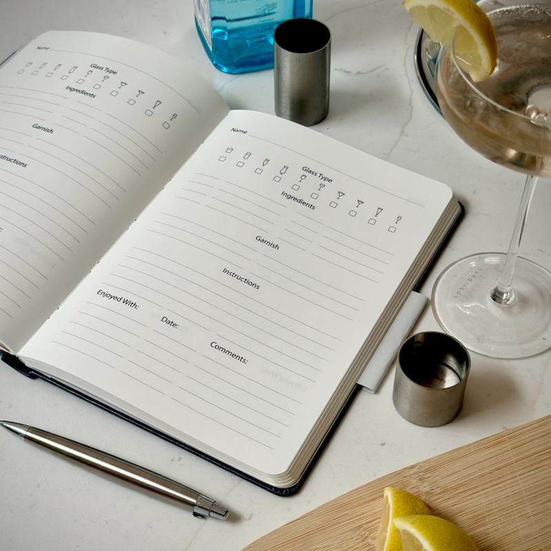 Cocktail Recipe Journal - Cobalt | The Stamford Notebook Company | Wolf ...