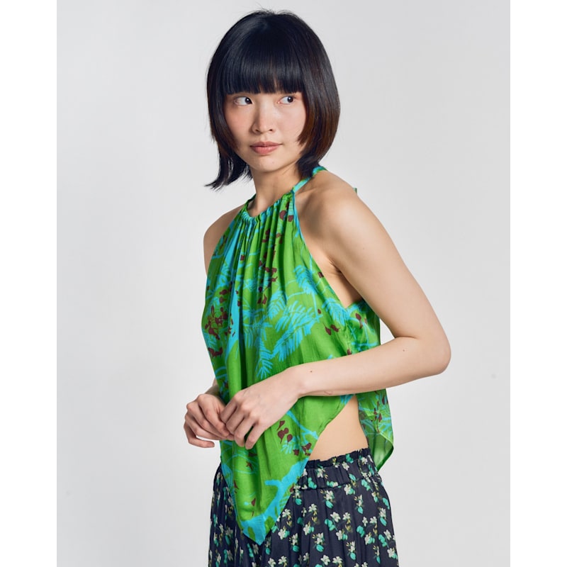 Thumbnail of Coco Dream Halter Scarf Top Green image