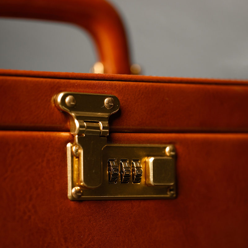 Thumbnail of Cognac Brown Leather Jewelry Box For Women - The Portrait Of A Lady image