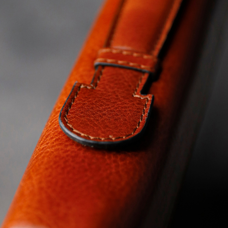 Thumbnail of Cognac Brown Leather Portfolio With Binder - Joy In The Morning image